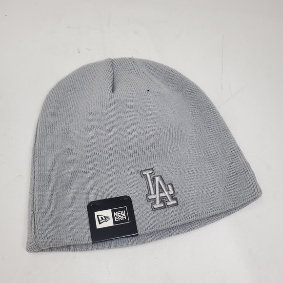 New Era MLB Los Angeles Dodgers Gray Cuff less Beanie Cap MD3 - Picture 1 of 3